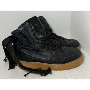 Nike Shoes Mens Sz 7 SF Air Force 1 Gum Black Sneakers 859202-009